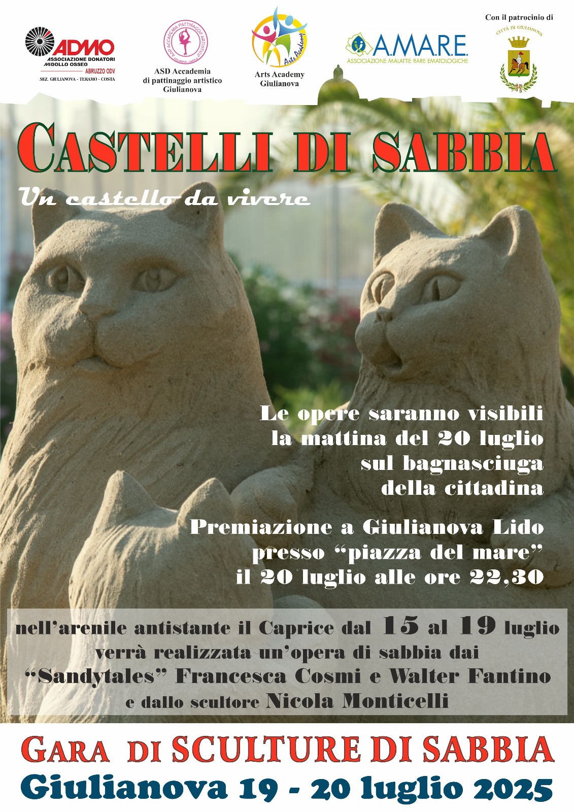 Castelli di sabbia Giulianova 2025: dove la sabbia diventa arte effimera