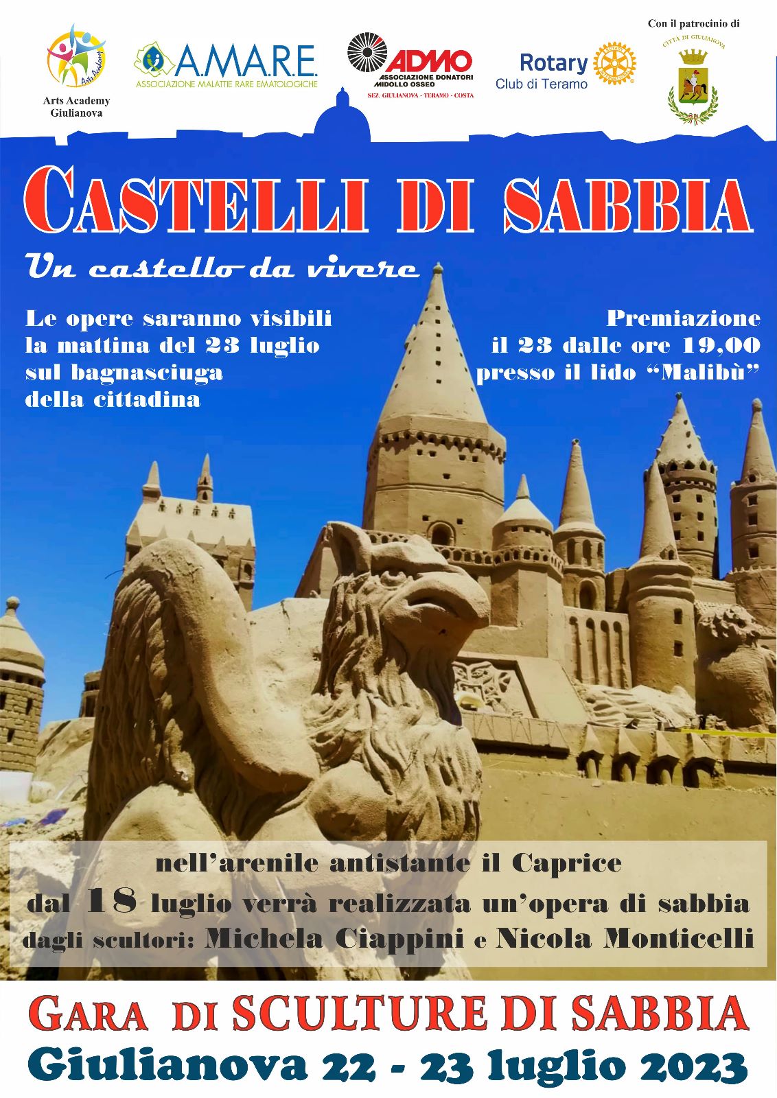 A.MA.R.E. Castelli di sabbia 2023 a Giulianova