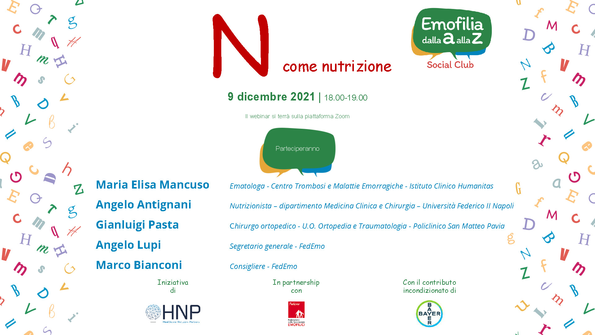 Emofilia dalla A alla Z - N come "Nutrizione"