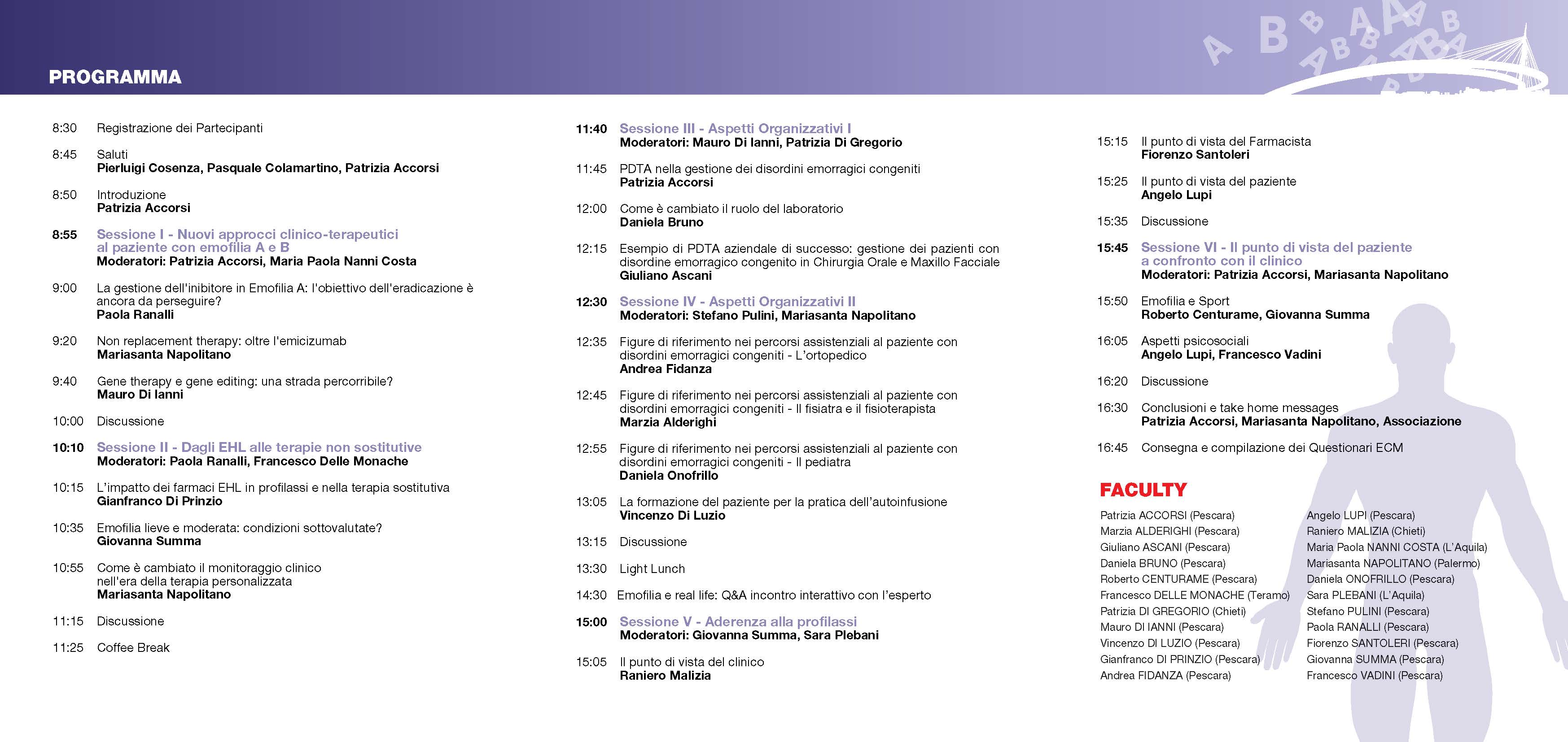 Emofilia A e B - Pescara I° Expert Meeting