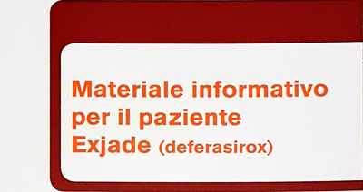 Materiale Informativo per il paziente trattato con Exjade