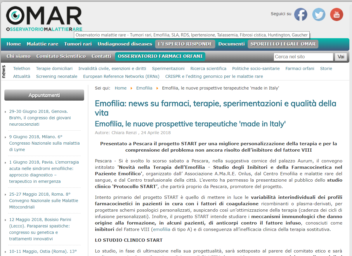 Emofilia: news su farmaci, terapie, sperimentazioni...